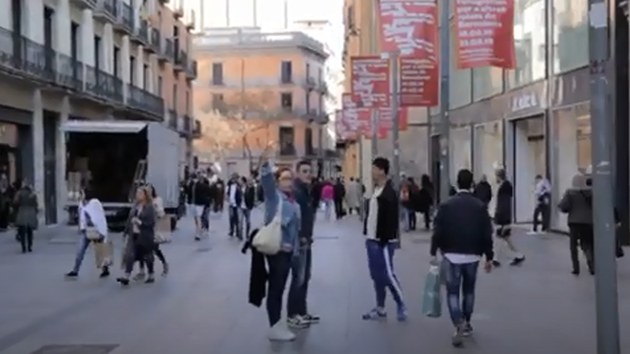 스페인바르셀로나 쇼핑거리 산책